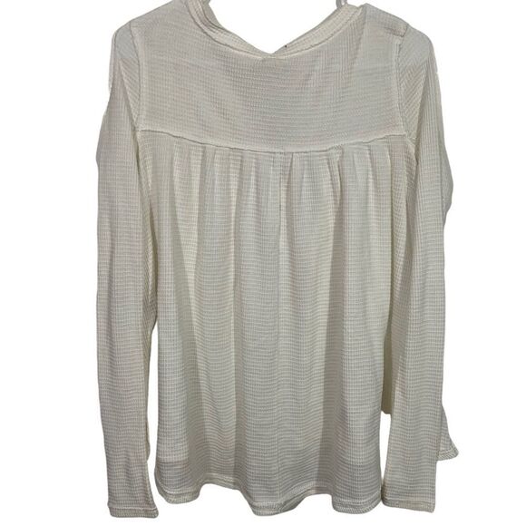 Free People White Thermal Layered Crewneck Sweater - Picture 2 of 3